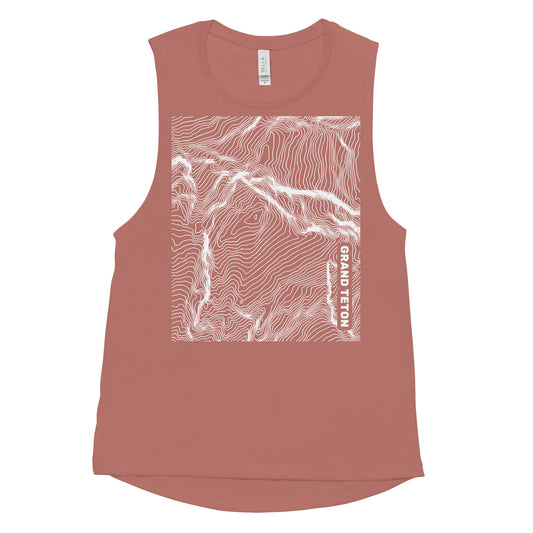 Grand Teton, Grand Teton National Park, Wyoming – Women's Muscle Tank